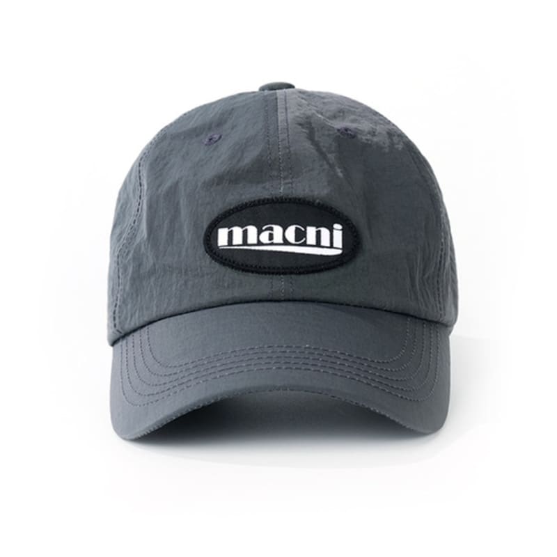 macni LOGO PATCH NYLON DEEP CAP_CHARCOAL