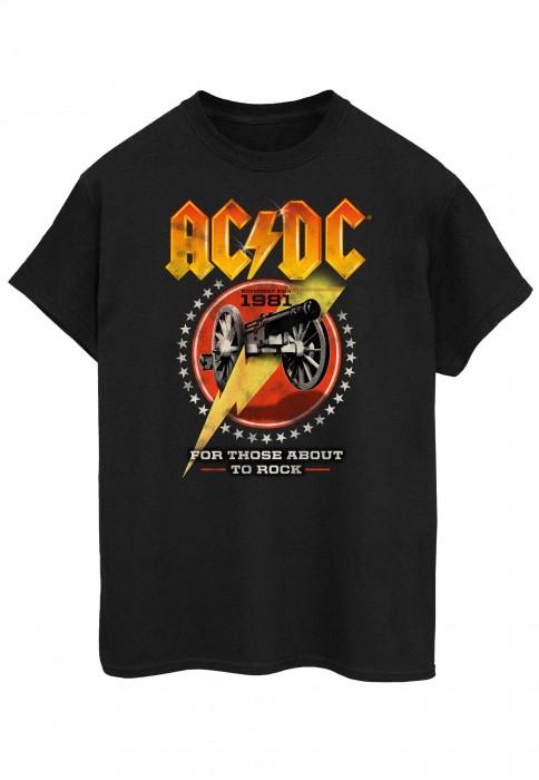 AC/DC Womens/Ladies For Those About To Rock 1981 Cotton Boyfriend T-Shirt