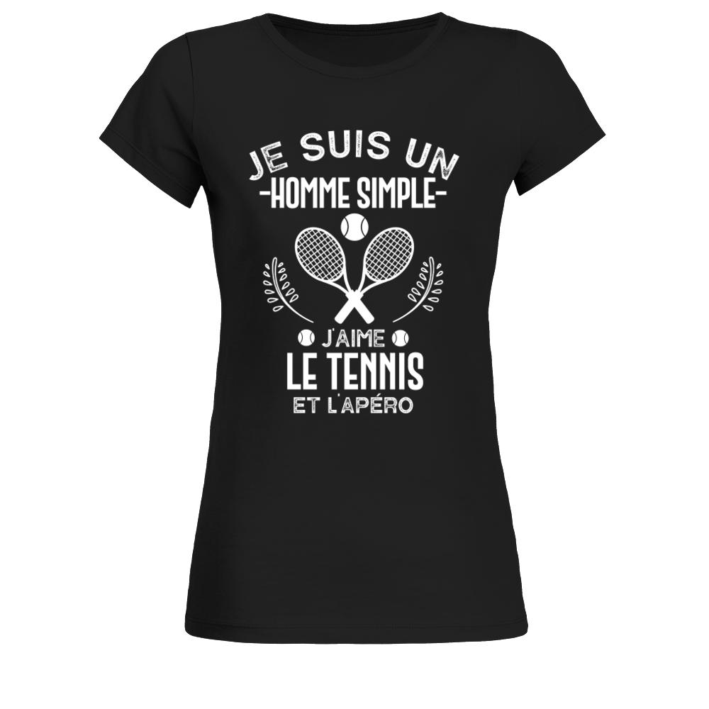 Buy T-Shirt Femme Je suis un homme simple - Tennis - Noir - L at