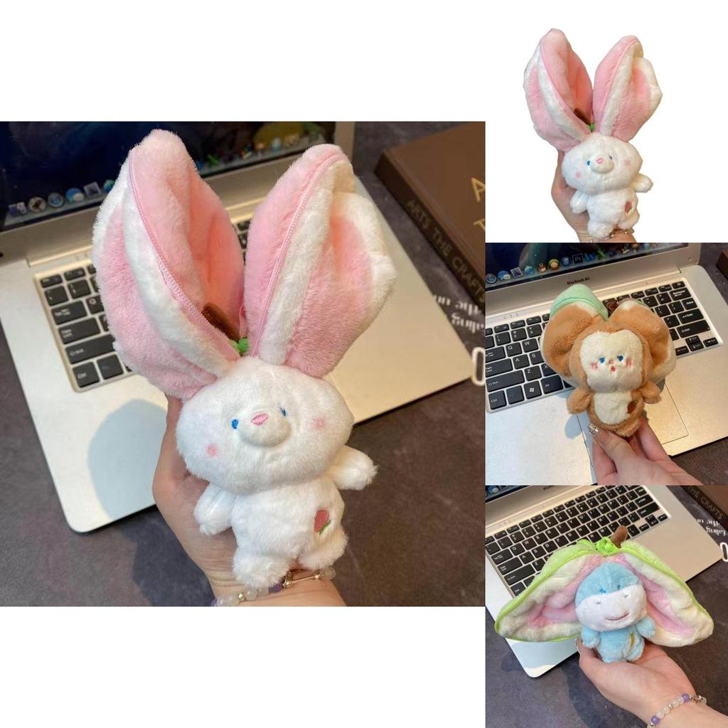 Peel And Reveal The Soft And Cuddly Fruit And Animal Plush Keychains