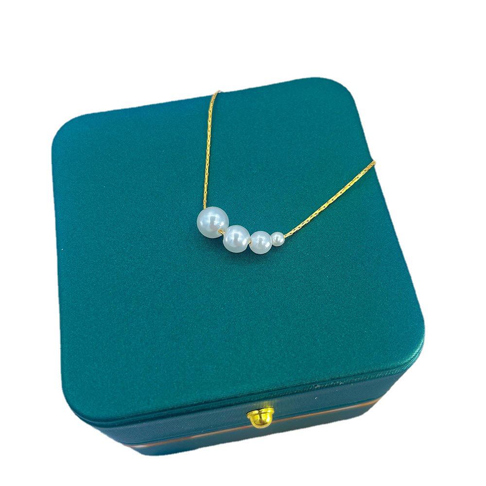 French Light Luxury Pearl Titanium Steel Snake Bone Necklace - Elegant, Summer Versatile, No-Fade Design