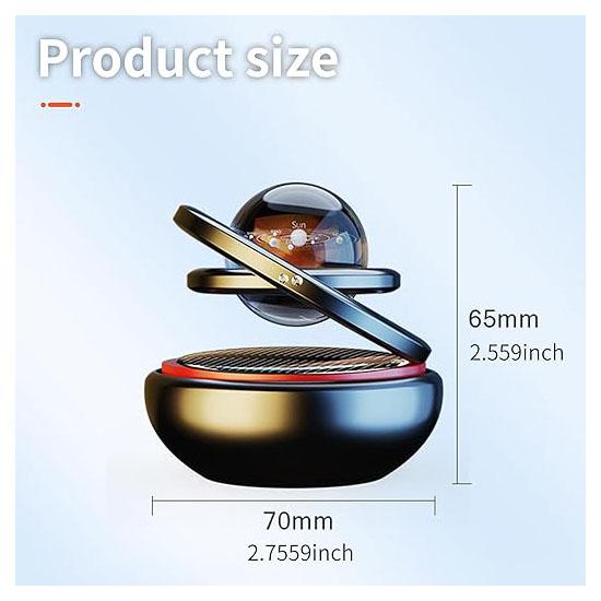 Car air freshener solar rotating refillable air purifier