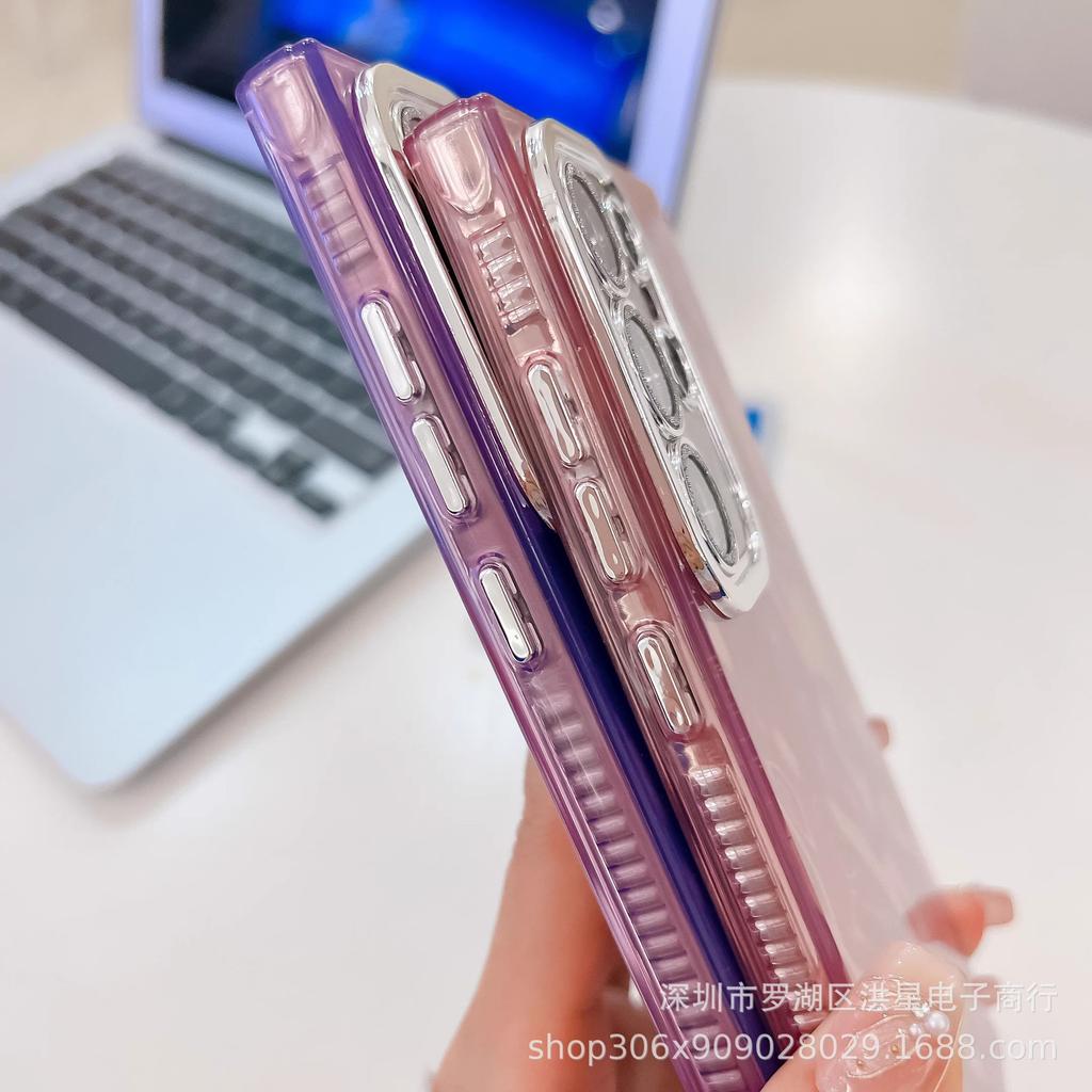 Colorful laser tinfoil pattern is suitable for Samsung A16 mobile phone case s25 lens film S24Ultra anti-drop 54 protective case