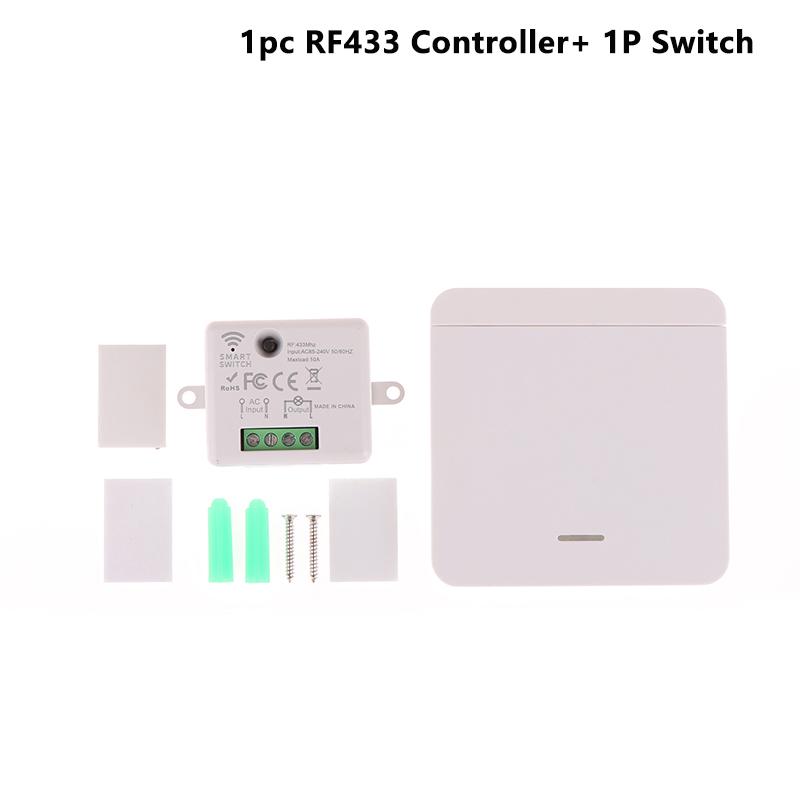 

Беспроводной Вкл. Выкл. 86 настенная панель Rf433 модуль пульт дистанционного управления выключатель света 1/2/3-клавишный настенный выключатель Ac85-265V 10A релейный приемник