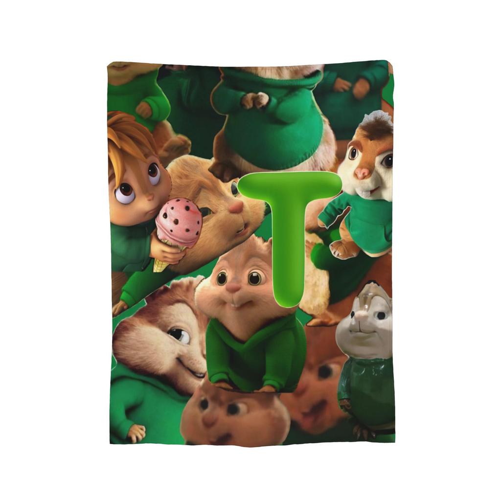 Alvin und die Chipmunks Decke Kuschelig Weich Überwurfdecken für Sofa 50x60 Zoll Mehrere Größen Plüsch Dünne Steppdecke