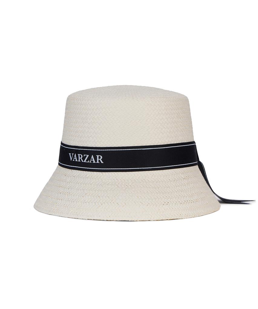 Bajal Ribbon Paper Bucket Hat Cream