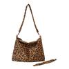 Leopard print tote bag, women's high-end sense niche underarm bag, lazy wind single shoulder crossbody packaging, large-capacity single shoulder bag.