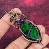 Green Fire Labradorite Pendant Copper Wire Wrapped Pendant Gemstone Wire Jewelry