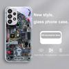 Grey Mechanical Interior For Samsung Galaxy S24 Plus S20 21 FE S23 Ultra S8 9 A70 72 73 50 51 52 53 Tempered Glass Phone Case