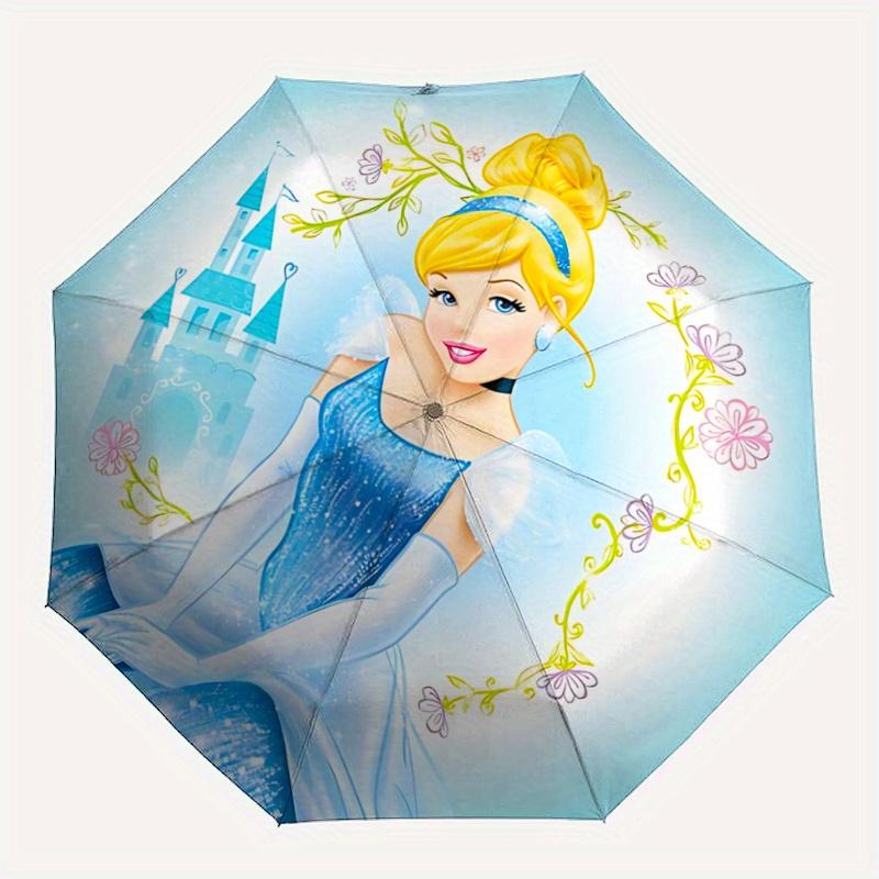 1pc Pretty Cinderella Pattern Umbrella, Fashionable, Personalized, High-Value Folding Umbrella, a Must-Have for Summer, 8-Rib Durable Iron F