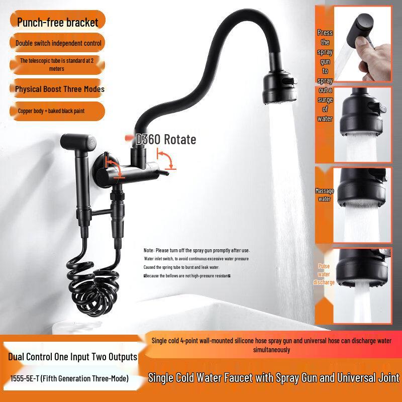 TLXT Wall-Mounted Mop Sink Faucet