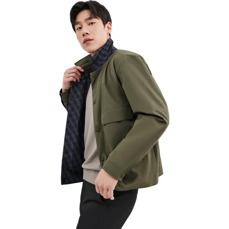 

Qipilong Men s Milan Style Reversible Triple-Proof Jacket XXL