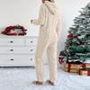 Women's Fashion Solid-Color Homewear Plush Comfortable One-Piece Pajama