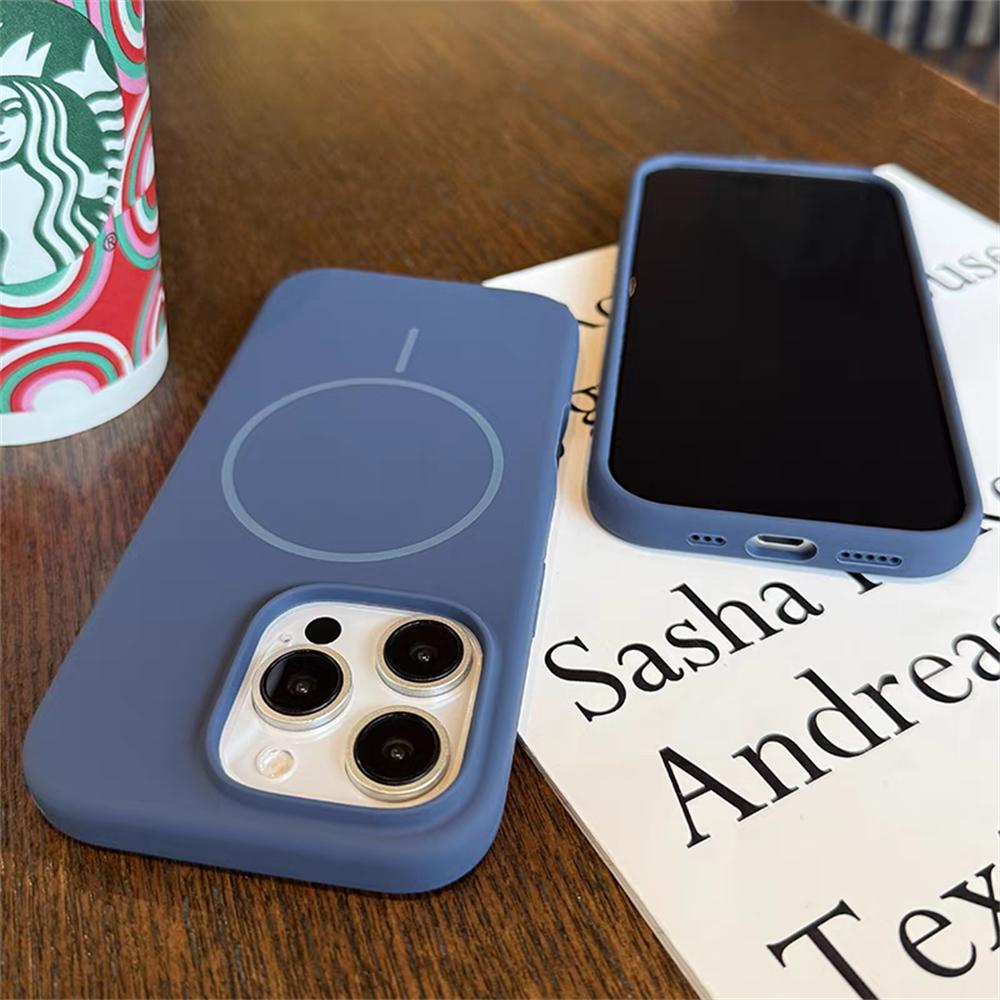 Liquid Silicone For Magsafe Case For iPhone 16 15 14 Plus 13 12 11 Pro Max Magnetic Wireless Charging Soft Cover
