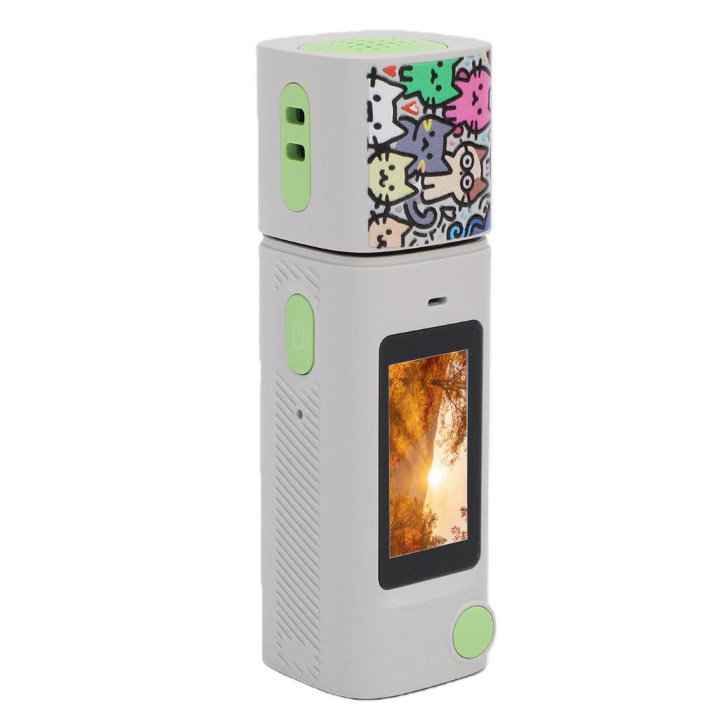 2K Keychain Digital Camera 230 degrees Rotatable Lens Type C Wearable Teens Camera with 0.96 Inch Screen for Travel