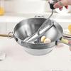 Food Mill Stainless Steel, 32cm Hand Crank Baby Food Grinder Rotary Food Mill Sieve Grater Jam Mill Unique Uses Durable Manual Food Grinder With 3 Dis