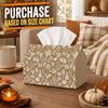 1pc Autumn Tissue Box Holder with Minimalist Botanical Design-Leaf Acorn Line Art,Durable Polyester,Ideal for Kitchen,Living Room,Bedroom,Bathroom,Car