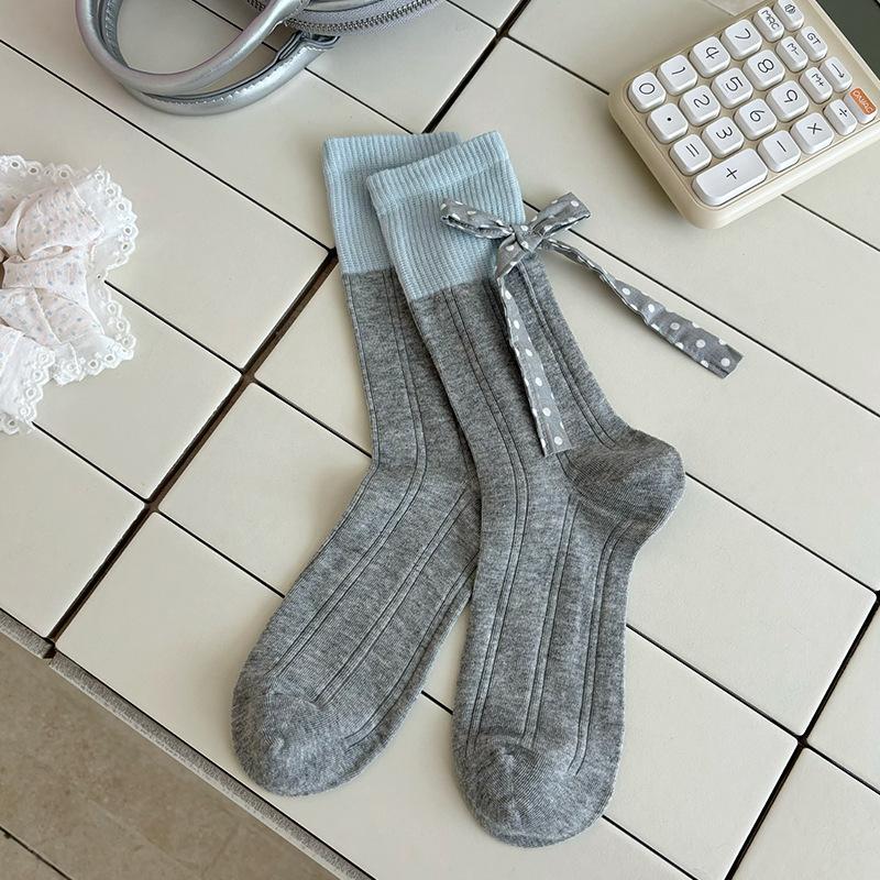 Spring Summer Women Middle Tube Socks Embroidered Letter Striped Fashion Women Socks Solid Color Cotton Short Socks High Quality 39