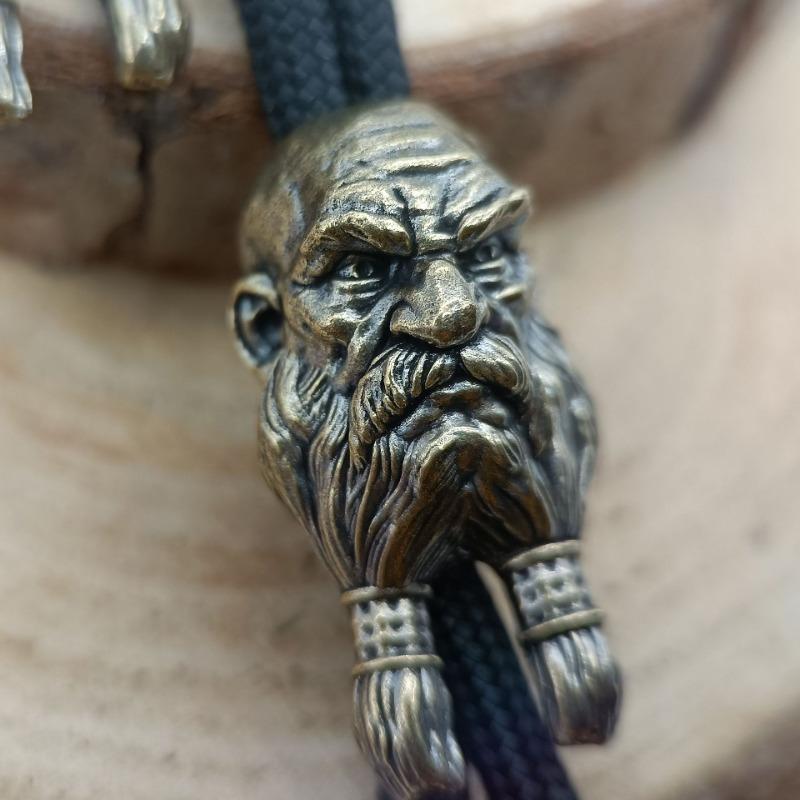 1pcs Antique Copper Long Bearded Old Man Keychain Pendant Backpack Charms Classical Brass Vintage Crafts Home Decor Accessories