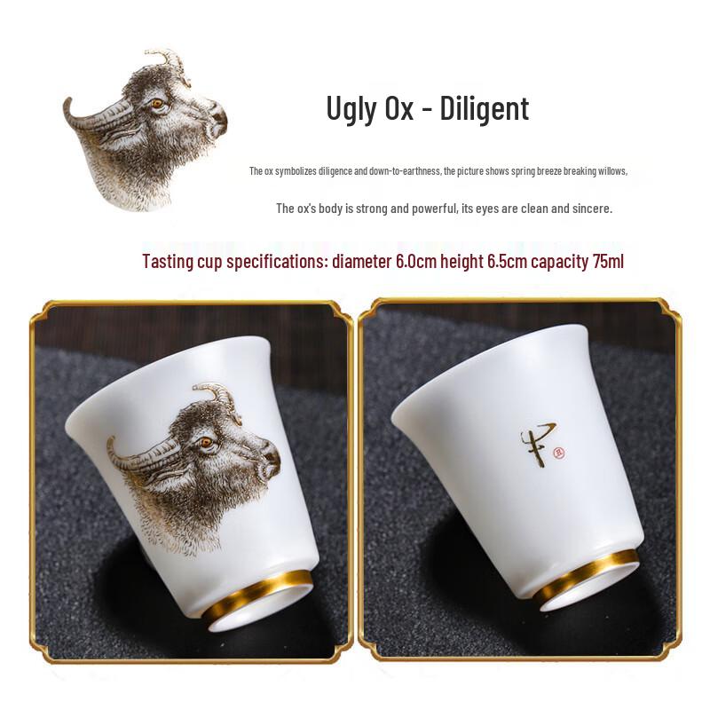 Chaxun Zodiac Jade Porcelain Teacup