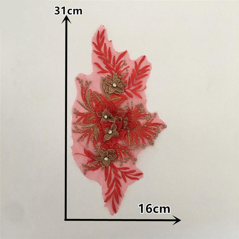 

High Quality Rhinestone Flower Embroidery Diy Lace Mesh Lace Collar Sewing Decorative Clothing Accessories Style 1769 (1 piece)