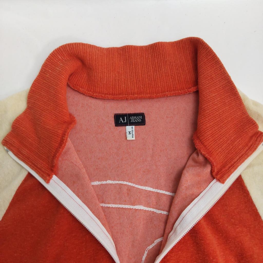 Armani Jeans Kenevir fermuarlı bluz MISURA-M erkek turuncu×fildişi ceket(KULLANILMIŞ)