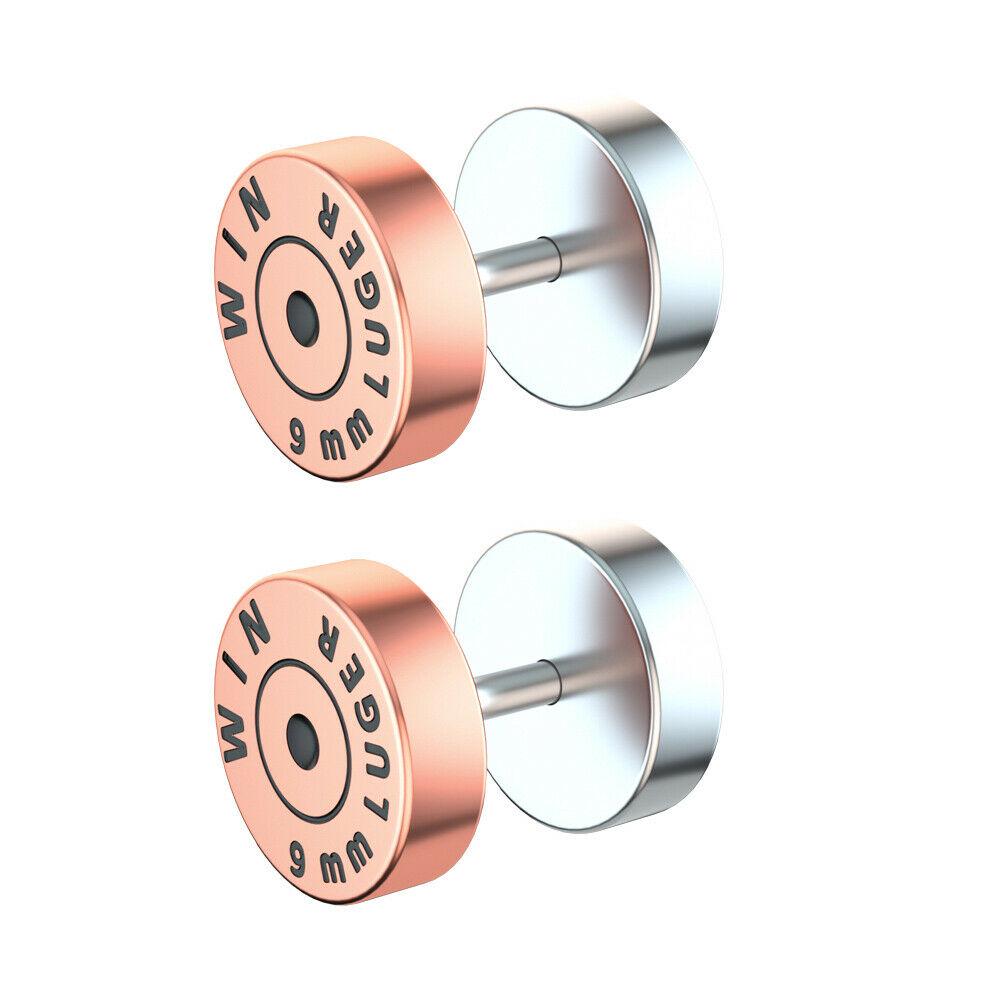 

1 пара, розовое золото, серебро, 16 г, поддельные беруши, 8 мм, хирургическая сталь, искусственный мошенник, украшения для пирсинга розового золота