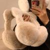 Women Faux Fur Ear Protection Soft Foldable Retractable Plush Outdoor Windproof Winter Ear Warmers Warm Multiple Options Available
