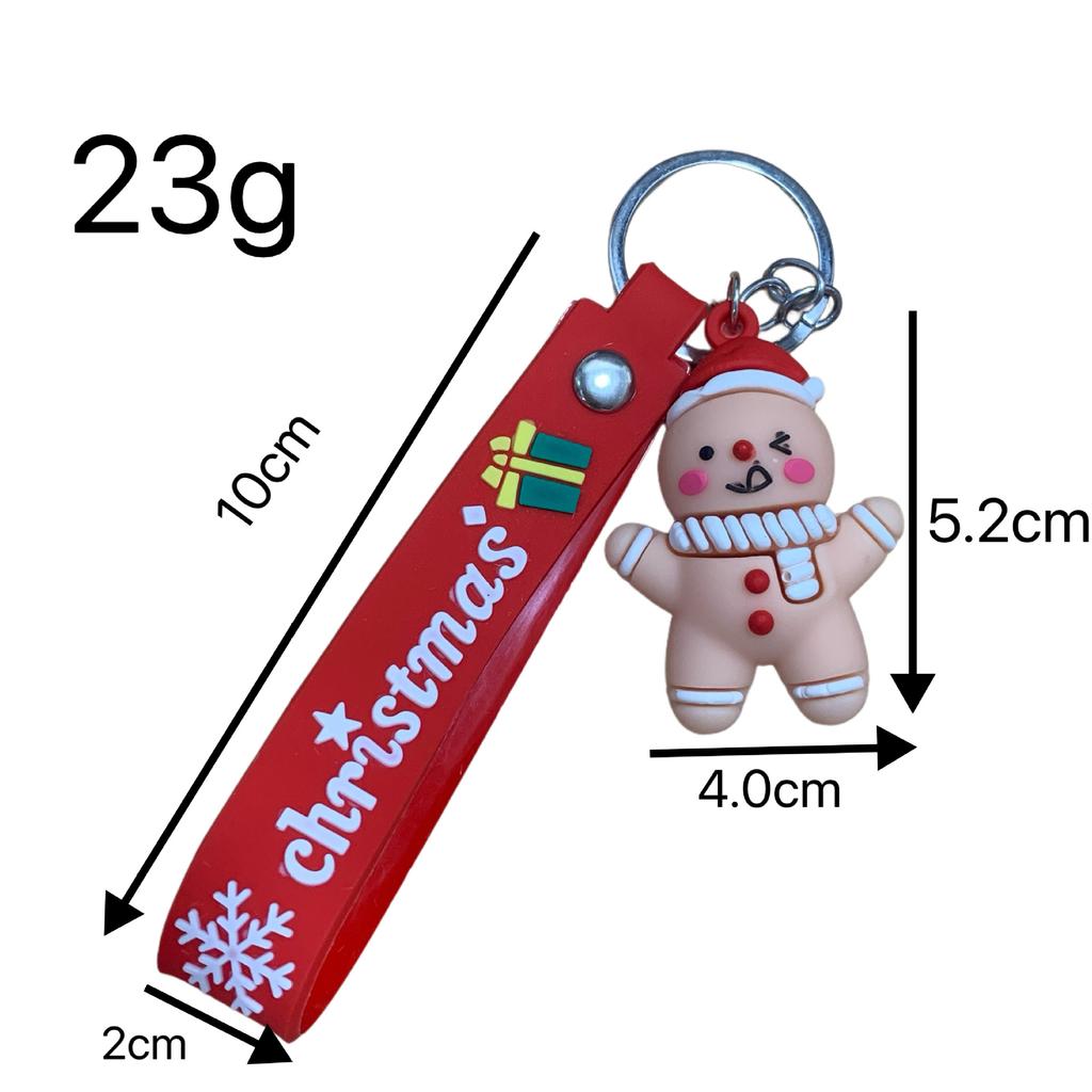 New Christmas Cartoon Keychain Bag Pendant Exquisite Santa Claus Car Keychain Small Gift