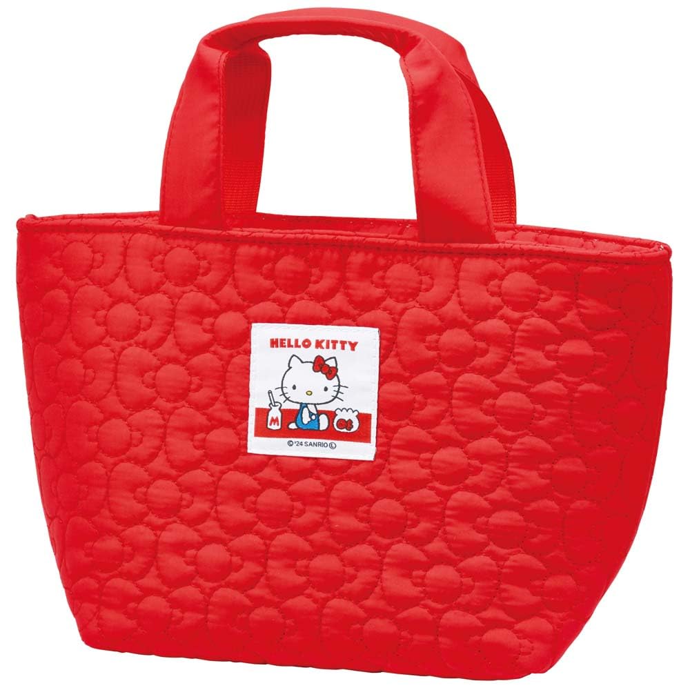 

Skater Quilted Fabric Cold Insulation Lunch Bag 30 x Depth 12 Height 18cm Cute Bento Box Holder Large Sanrio Hello Kitty KKLB2-A Model