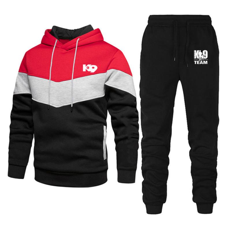 

TRAINER K9 Team K9 Unit Malinois 2023, мужские спортивные костюмы с длинными рукавами для бега, весенняя однотонная спортивная толстовка и брюки, комплект из 2 предметов