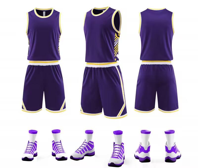 

College Team & Training Sports Jersey Set - Children s Basketball Vest Uniform L