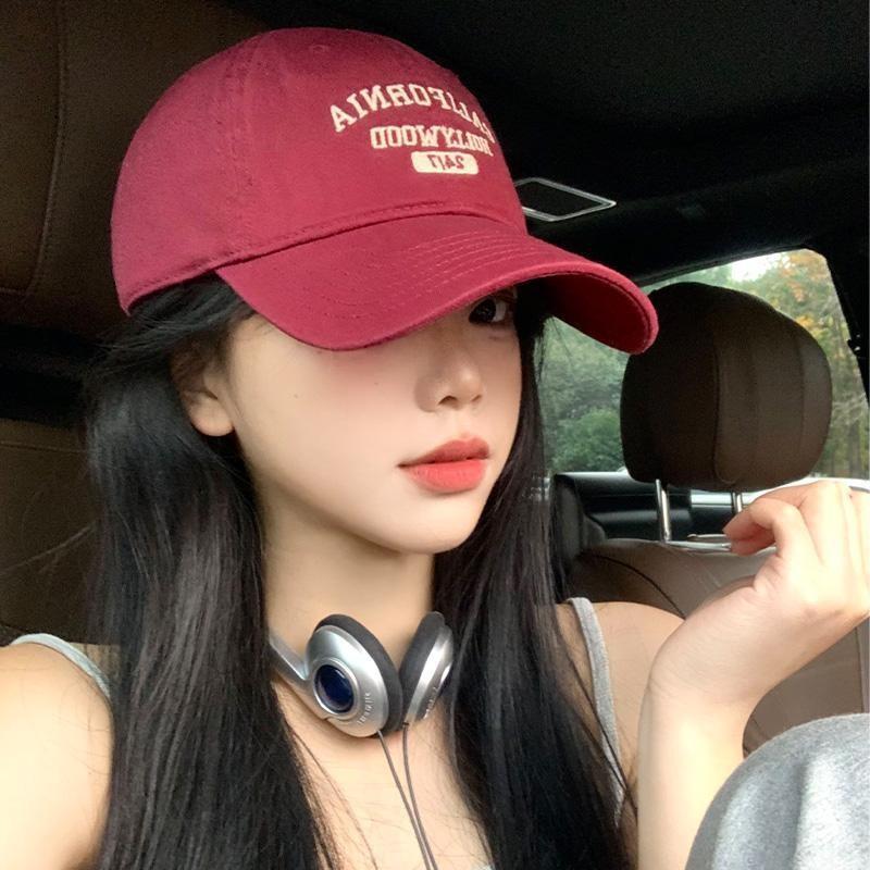 Letter California Embroidery Baseball Cap Women Wide Brim Soft Fashion Hats