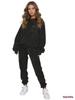 European & American Autumn/Winter Corduroy Solid Color Pullover with Foot-tie Pants Set