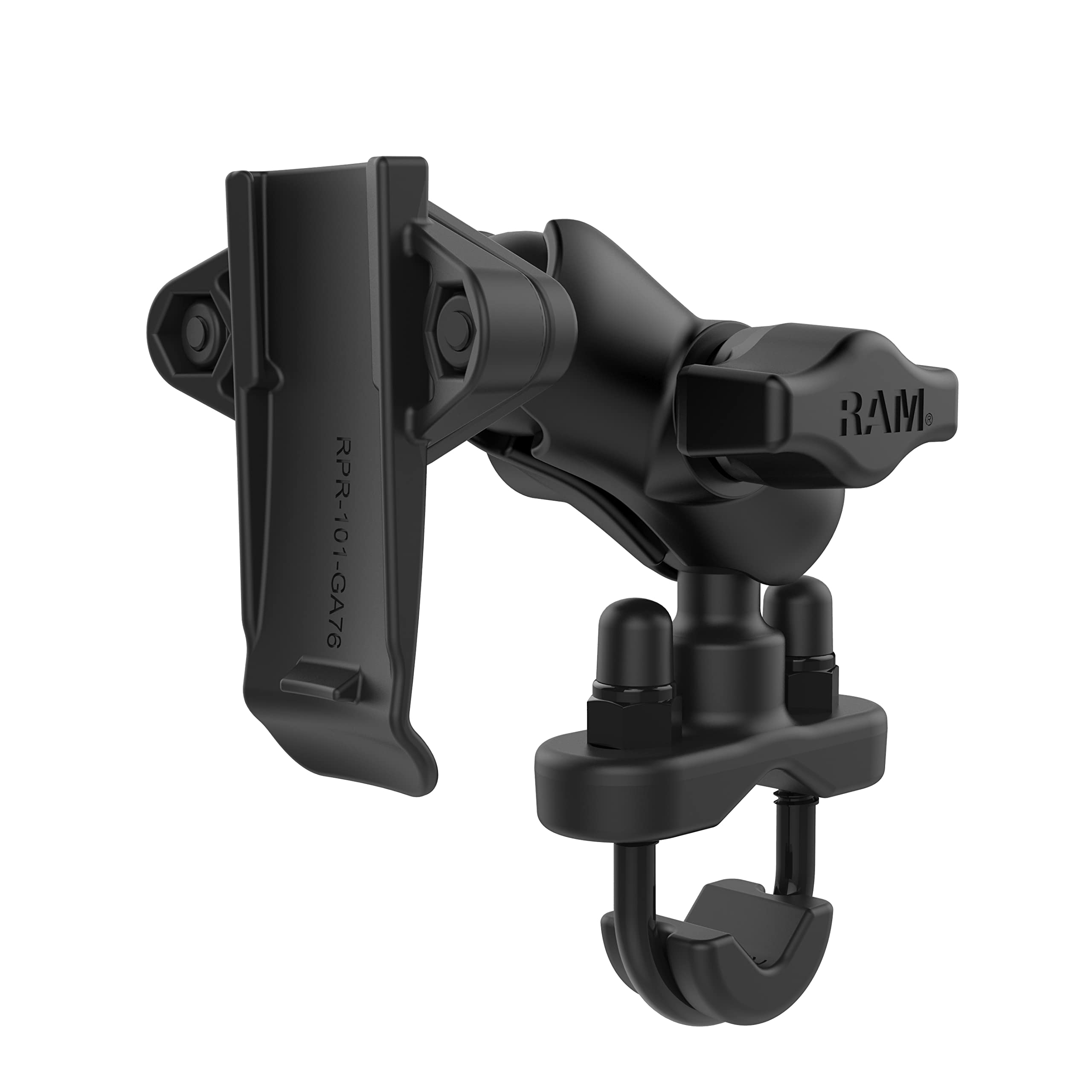 

RAM MOUNTS Spine Clip Garmin Mount with Handlebar U-Bolt Base RAM-B-149Z-A-GA76U with Short Arm for Motorcycle ATV UTV Motorcycle B SIZE