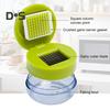 Garlic Press Stainless Steel Manual Mincer Slicer Grater Compact Garlic Chopper Kitchen Gadget for Home Restaurant