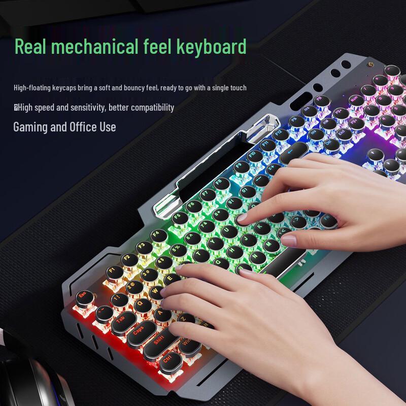 OLOEY Wired Mechanical Gaming Keyboard - Punk Style