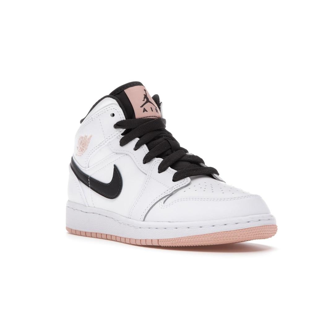 Air Jordan 1 Mid GS White Arctic Orange Kids Sneakers Anthracite 554725-180