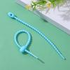12cm Multicolor Silicone Cable Ties Reusable Adjustable Wire Organizer Straps Durable Cord Management Holders for Home Office Computer Cable Storage