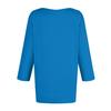 Top Casual a Colore Unico da Donna con Scollo a O e Maniche a Tre Quarti