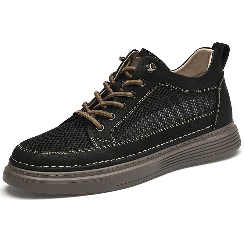 Men's Retro High-Top Sneakers | Thick-Soled, Casual, Invisible 6cm Height Boost, Autumn Trend