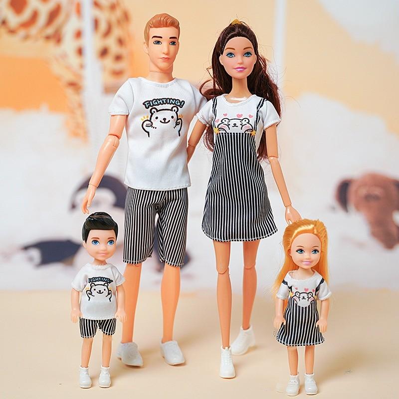 Set Bambole alla Moda con Scarpe di Plastica per Giocattoli per Famiglie e Coppie