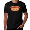 Cute Hotdog With Mustard Kawaii Hotdog TShirt Basic Solid Tee for Daily Use