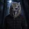 Realistische Latex-Kopfbedeckung Halloween Werwolf Vollkopfmaske, Wolf Cosplay mit gruseliger Kostümmaske Fell, Party Spukhaus Requisite, Verstellbar