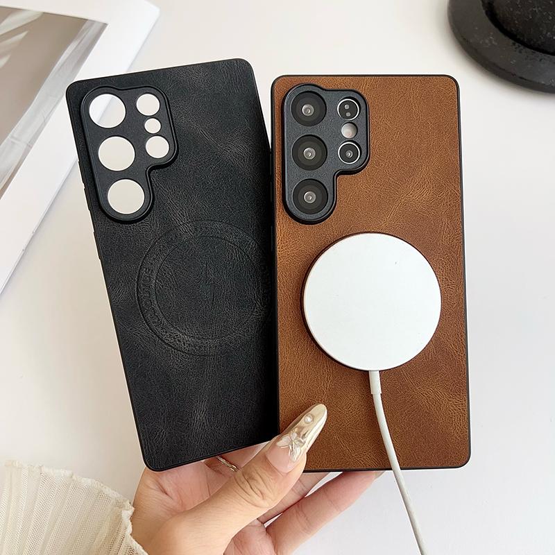 S23 FE Lightning Fashion Leather Phone Case For Samsung Galaxy S23 Plus Soft Bumper Protection Cases Anti-Fall Cover S23 Ultra