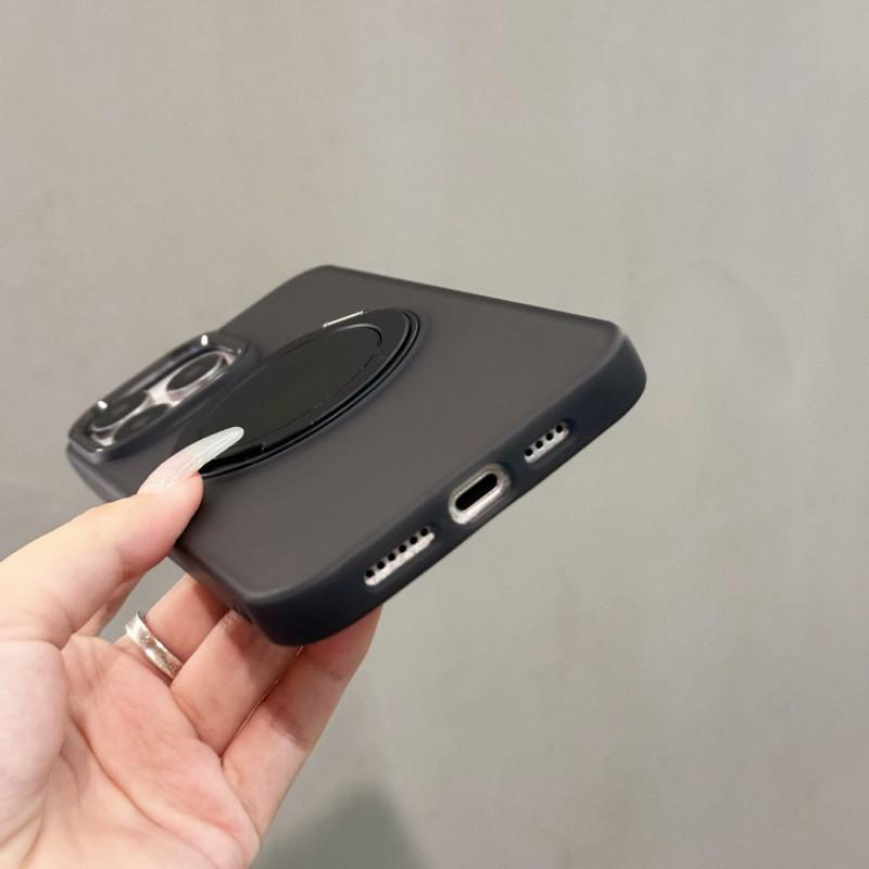 360 Rotating Magnetic Phone Case With Kickstand IPhone 15/16 Series Soft-Touch Full Coverage Anti-Fingerprint PCTPU