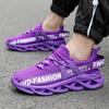 Hot Sale Men's Purple Sneakers Plus Size 36-48 Lightweight Breathable Sports Shoes Men Comfortable Platform Casual Man Sneakers