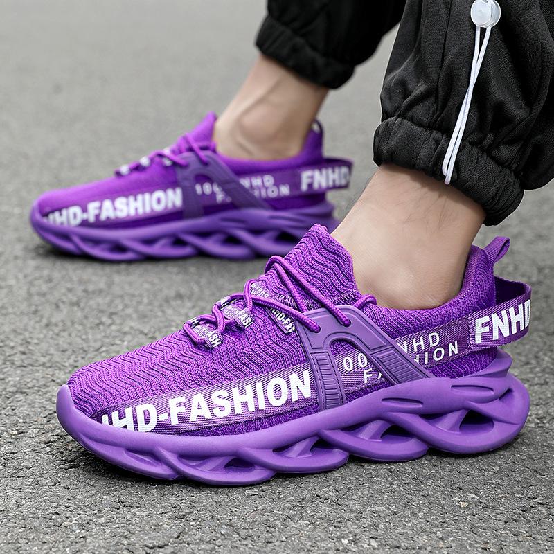 Hot Sale Men's Purple Sneakers Plus Size 36-48 Lightweight Breathable Sports Shoes Men Comfortable Platform Casual Man Sneakers