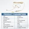 uxcell Mono Ear-hook Headset Microphone, Over-ear Type Omnidirectional Wired Condenser Mic with 3.5mm Audio-Technica Type Plug, 3.9ft Cable, Beige