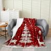 Merry Christmas Flannel Fleece Throw Blanket Gingerbread Man Baby Xmas Tree Fleece Throw Blanket for Kids Women Men Bed Couch